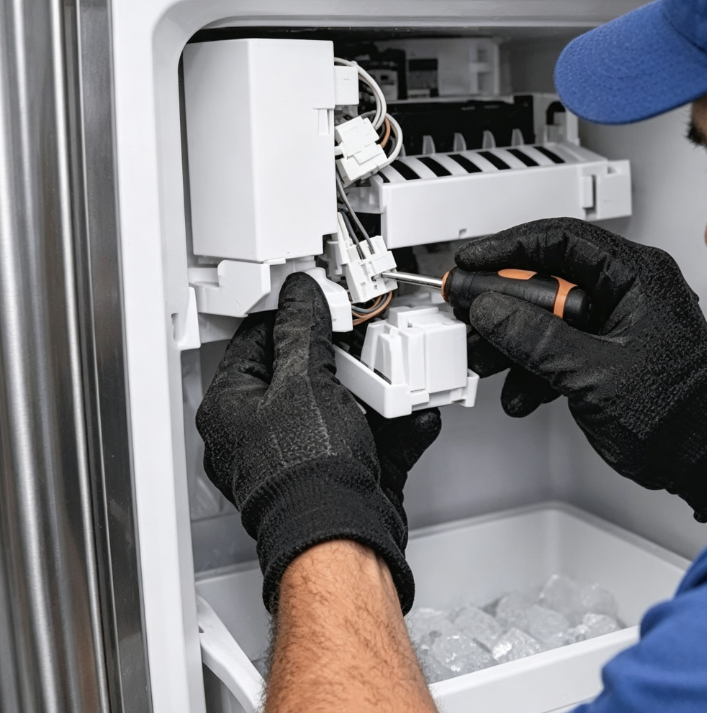 Refrigerator Ice Maker Inspection & Repair